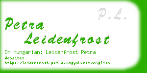 petra leidenfrost business card